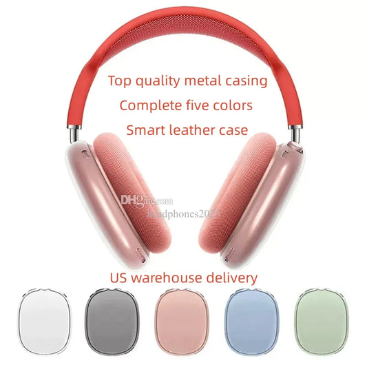 For Airpods Max Bluetooth Headphones Accessories Airpod Max Headphone Wireless Earphone Top Quality ANC Metal Shell Silicone Anti-Drop Protective Case